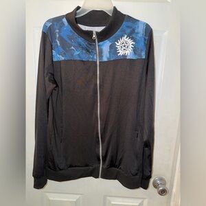 Supernatural Join the Hunt Black and Blue Zip-Up Jacket Size XL